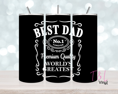 1256 Best Dad 20 oz Sublimation wrap