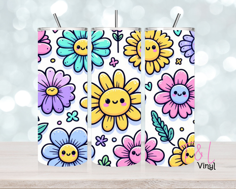1272 pastel flowers 1 20 oz Sublimation wrap