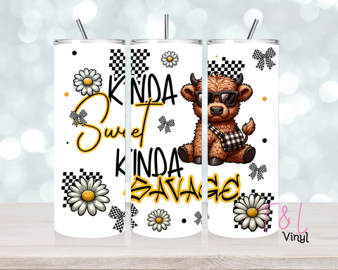 1279 Kinda Sweet Yellow 20 oz Sublimation wrap