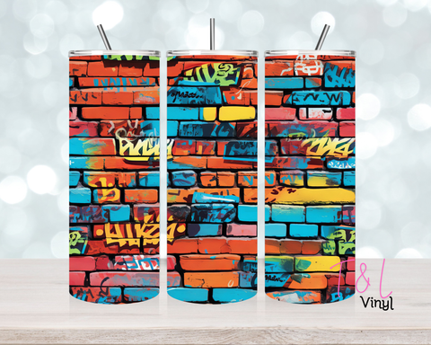 1293 Graffiti  20 oz Sublimation wrap