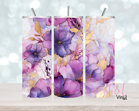 1292 Floral 20 oz Sublimation wrap