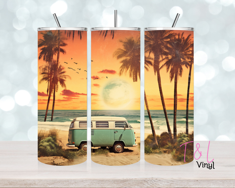 1300 sunset van 20 oz Sublimation wrap