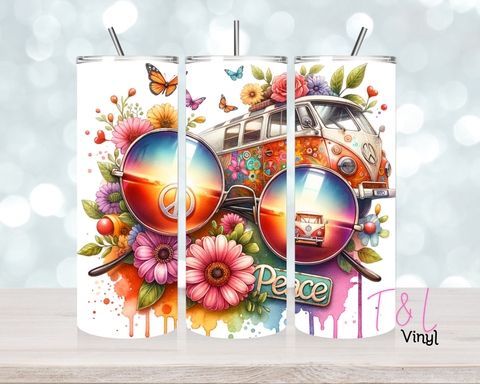 1302 Peace 20 oz Sublimation wrap