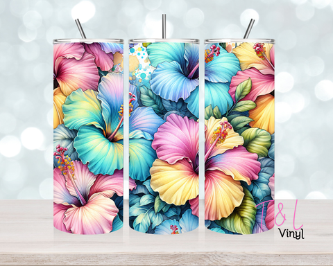 1320 Flowers 20 oz Sublimation wrap
