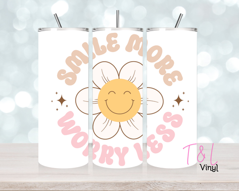 1325 Smile more 20 oz Sublimation wrap