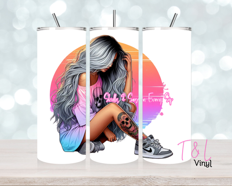 1333 Skulls and sass 20 oz Sublimation wrap