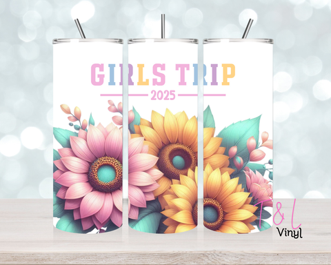 1339 Pastel Girls Trip 20 oz Sublimation wrap