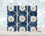 1355 Daisy and blue 20 oz Sublimation wrap