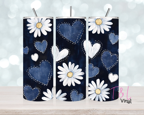 1359 Daisy dark  20 oz Sublimation wrap