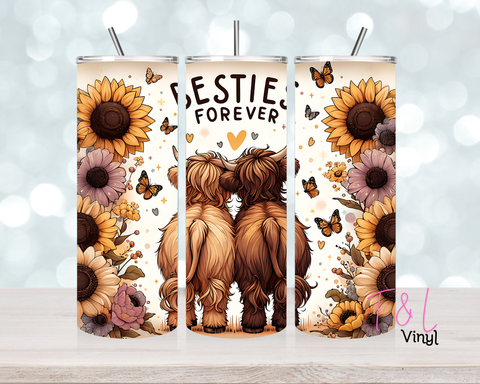 1373 Besties forever  20 oz Sublimation wrap