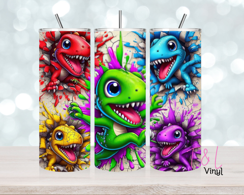 1501 Dino 20oz Sublimation wrap