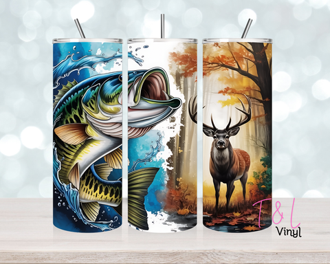 1504 Fish and hunting 20oz Sublimation wrap