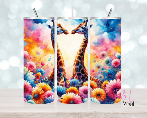 1506 Giraffe 20oz Sublimation wrap