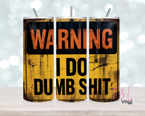 1510 Warning 20oz Sublimation wrap