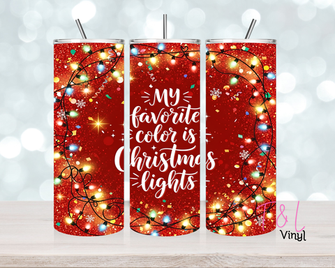 1512 Christmas Light  20oz Sublimation wrap