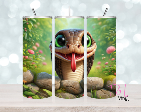 1527 Cute Snake 20oz Sublimation wrap