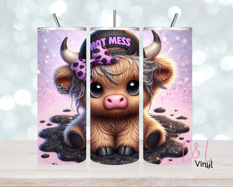 1531 Hot mess 20oz Sublimation wrap