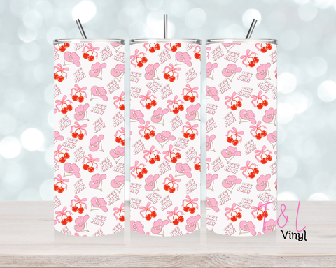 1547 Cherry and country 20oz Sublimation wrap