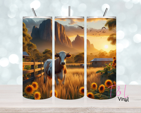 1596 Cow 20oz Sublimation wrap