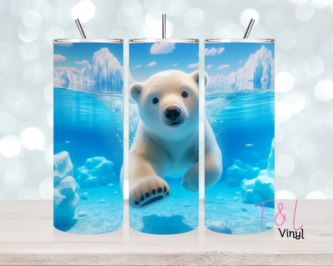1600 Polar Bear 20oz Sublimation wrap