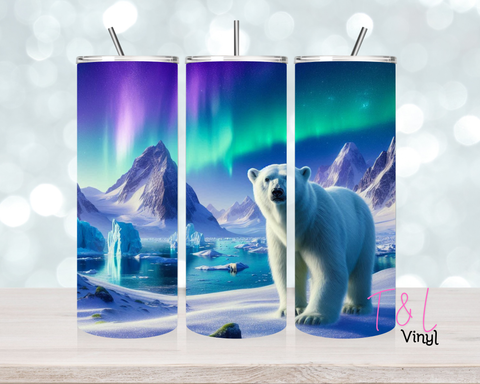 1598 Polar Bear 20oz Sublimation wrap