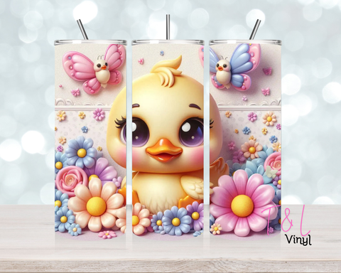 1606 Cute Duck 20oz Sublimation wrap