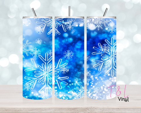 1612 Snowflake 20oz Sublimation wrap