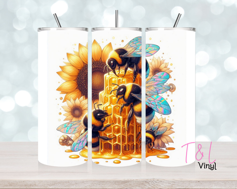 1380 Bee 20 oz Sublimation wrap