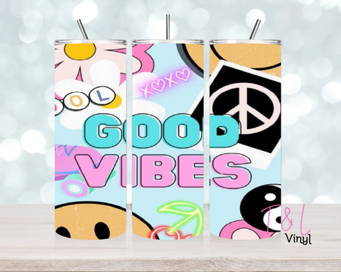 1394 Good Vibes 20 oz Sublimation wrap