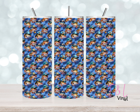 1391 Fishing 20 oz Sublimation wrap