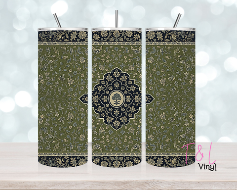 1398 Vintage Floral  20 oz Sublimation wrap