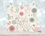 Boho Floral 20 oz vinyl wrap (374)