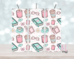 1402 Coffee and Books  20 oz Sublimation wrap