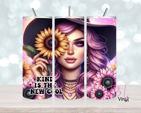 1412 20 oz Kind is the new cool Sublimation wrap