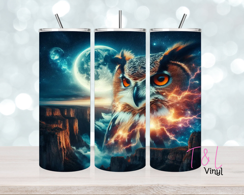 1433 Owl 20 oz Sublimation wrap