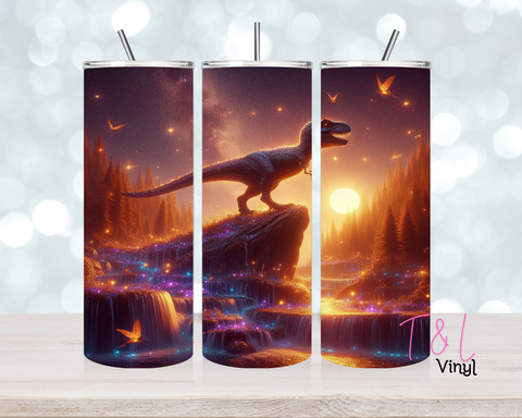 1418 Dinosaur 3 20 oz Sublimation wrap