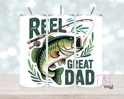 1442 Reel great dad 20 oz Sublimation wrap