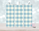 Gingham Blue 20 oz vinyl wrap 407