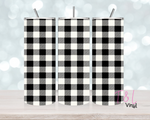 Gingham Black 20 oz vinyl wrap 408