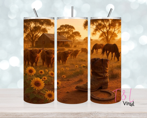1423 Country Homestead 20 oz Sublimation wrap