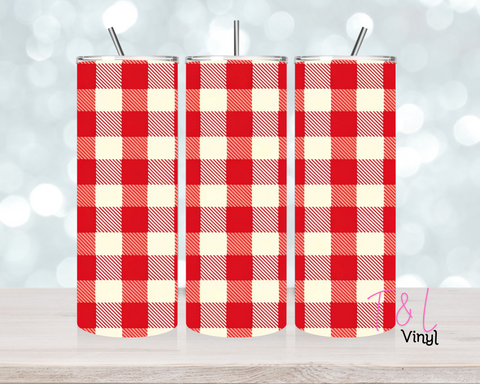 Gingham Red 20 oz vinyl wrap 409