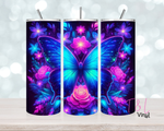 1383 Blue Butterfly 20 oz Sublimation wrap