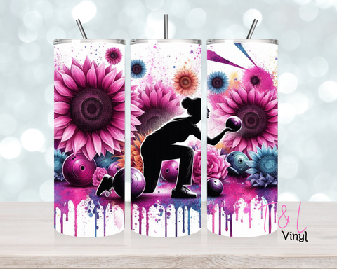 1463 Lawn Bowl sunflower 20 oz Sublimation wrap