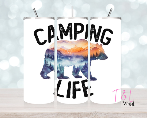 1466 Camping Life 20 oz Sublimation wrap