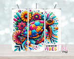 Summer Vibes Turtle  20 oz vinyl wrap 413