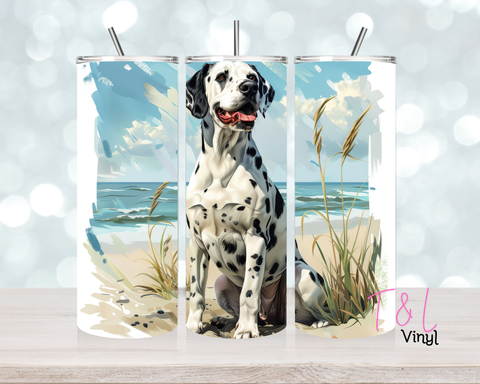 1469 Beach Dalmatian 20 oz Sublimation wrap