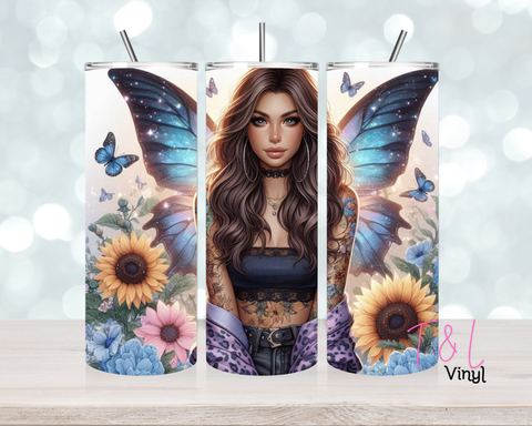1382 shes a butterfly 20 oz Sublimation wrap
