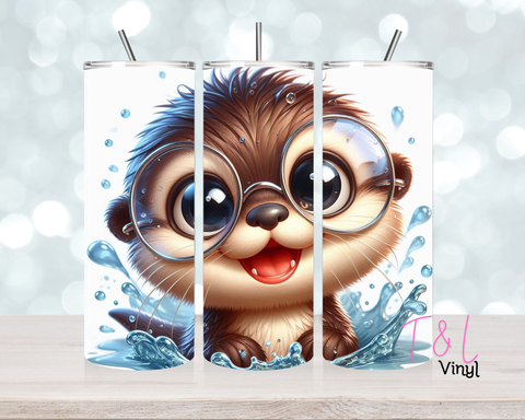 1473 Adorable Otter 20 oz Sublimation wrap
