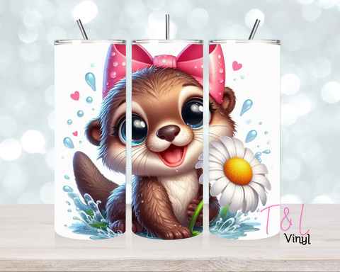 1472 Cute Otter 20 oz Sublimation wrap