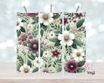 Plum floral  20 oz Sublimation wrap (430)